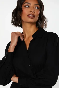 Jacquard Midi Shirt Dress