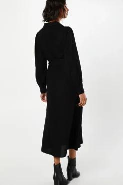 Jacquard Midi Shirt Dress