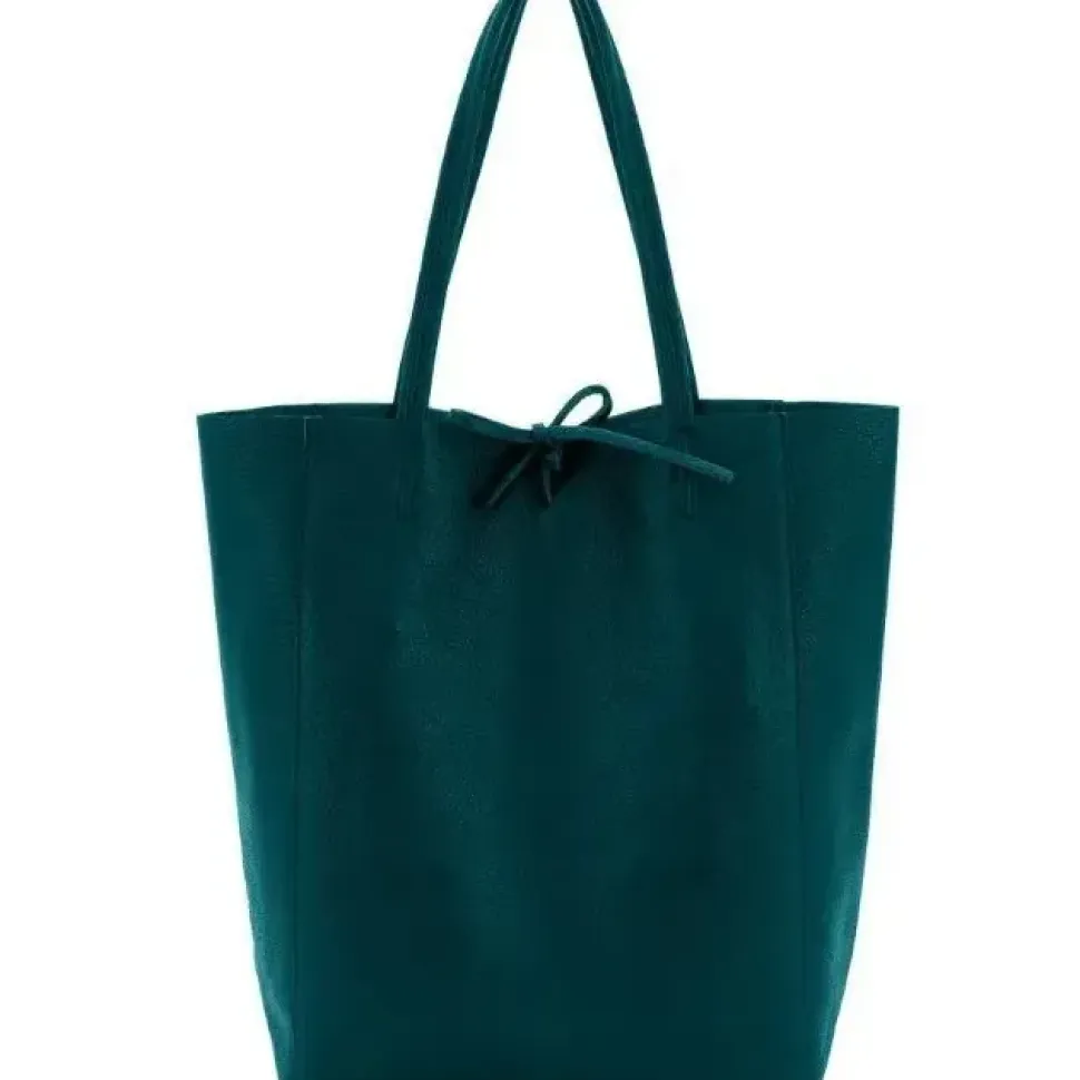 Jade Pebbled Leather Tote Shopper | BYAAD