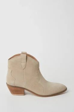 Jemima Suede Western Cowboy Ankle Boots
