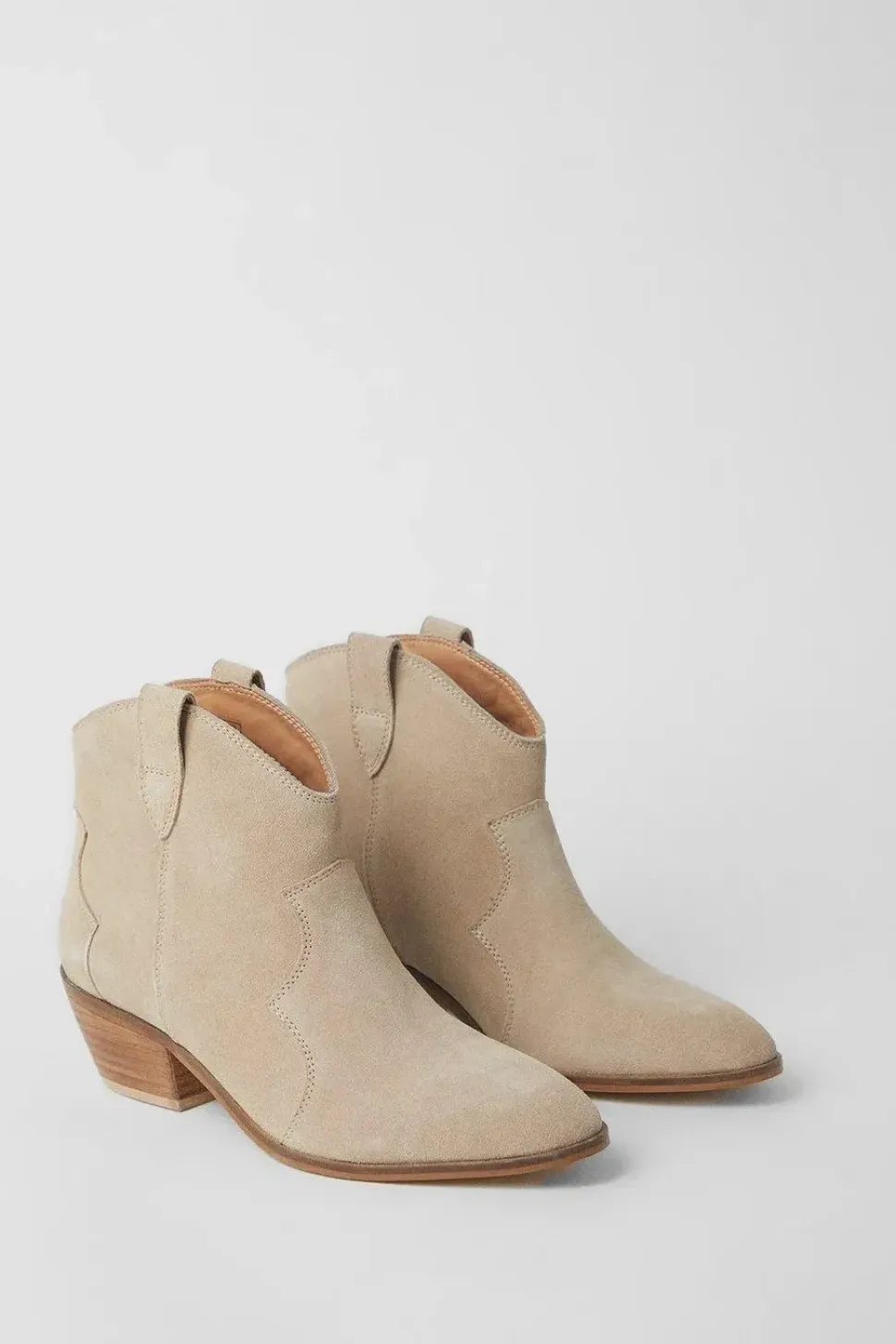 Jemima Suede Western Cowboy Ankle Boots