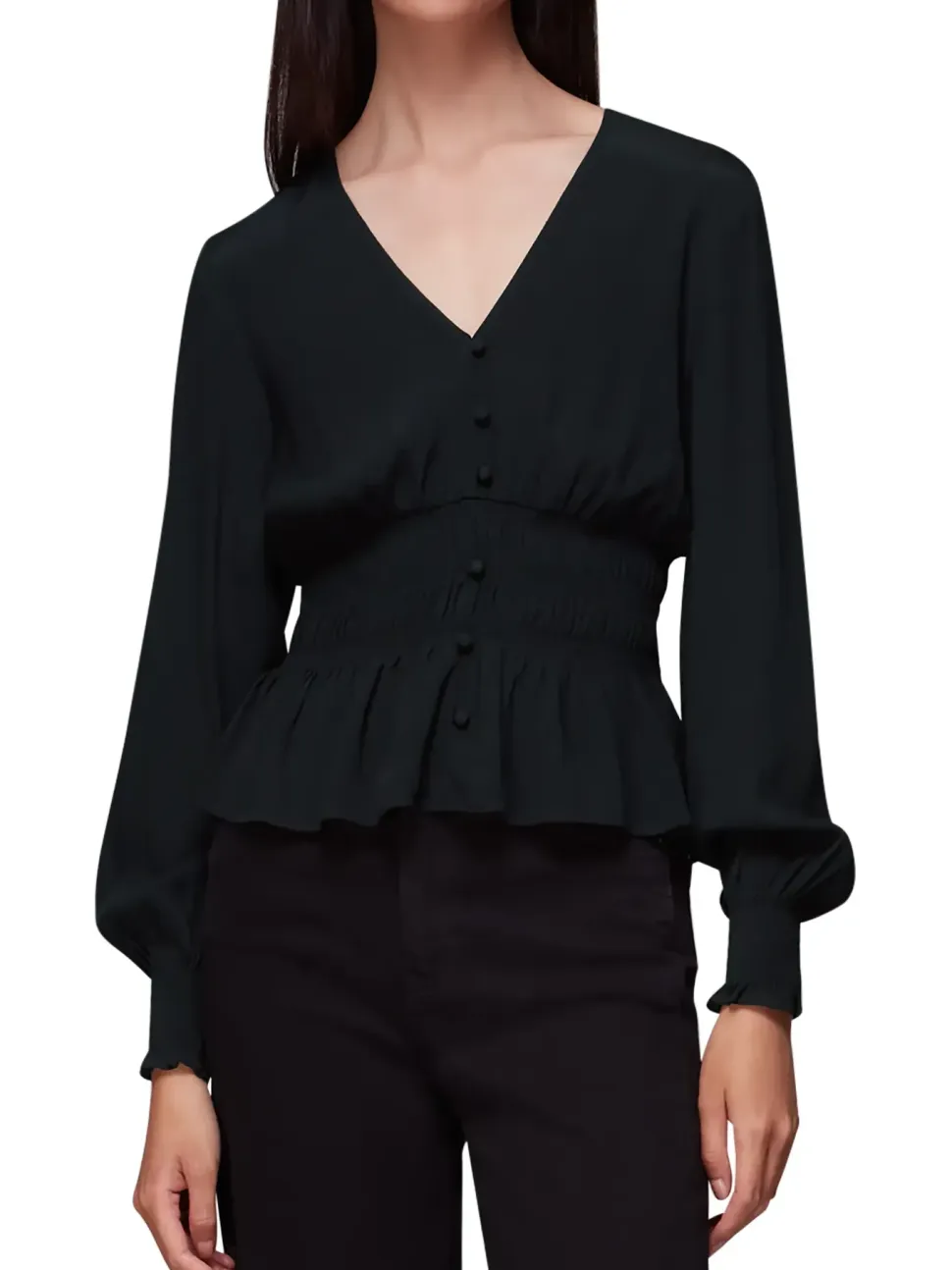 Jenny Peplum Top-Plain