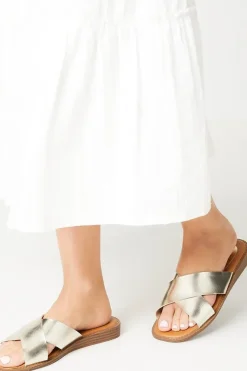 Jerri Comfort Cross Strap Slider Sandals