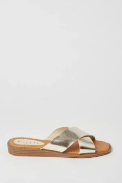 Jerri Comfort Cross Strap Slider Sandals