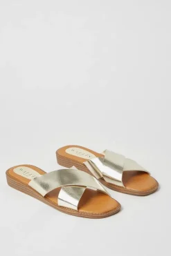 Jerri Comfort Cross Strap Slider Sandals