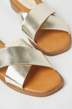Jerri Comfort Cross Strap Slider Sandals