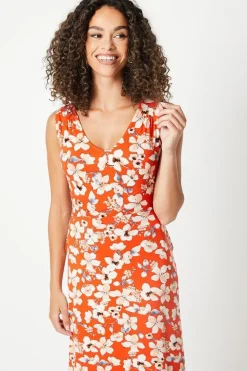 Jersey Contrast Belt Sleeveless Maxi Dress