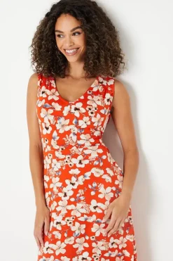 Jersey Contrast Belt Sleeveless Maxi Dress