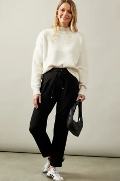 Jersey Drawstring Tapered Trouser