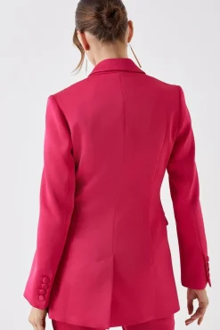 Julie Kuyath Premium Satin Double Breasted Blazer