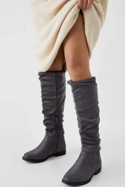 Karina Flat Ruched Boots