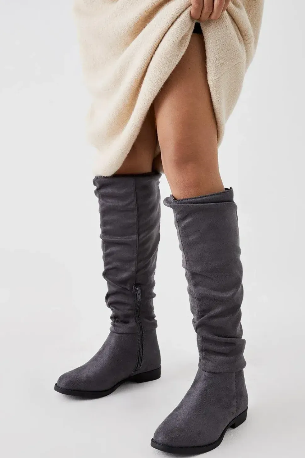 Karina Flat Ruched Boots