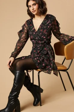 Kayin Square Toe High Block Heel Stretch Knee Boot