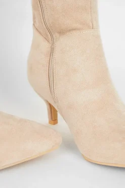 Khloe Knee High Low Heel Ruched Boots