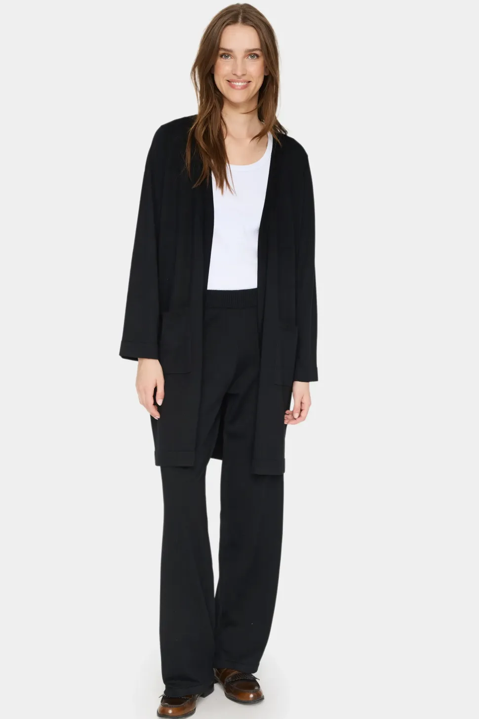 KilaSZ Cardigan Open Front Above Knee-