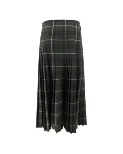 Kilt Long Skirt with Pleated Design and Archivio Check Pattern