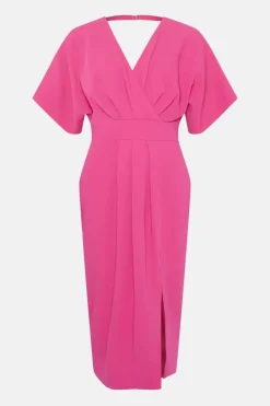 Kimono Sleeve V Neck Dress