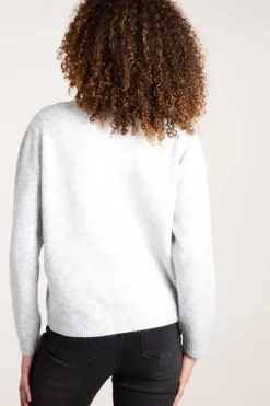 Knit Corsage Flower Jumper