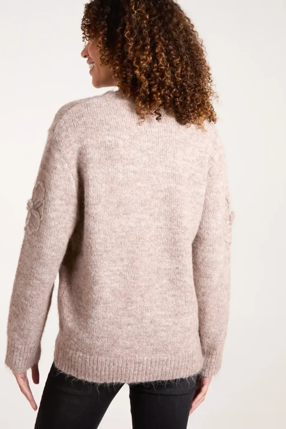 Knit Flower Embroidery Jumper
