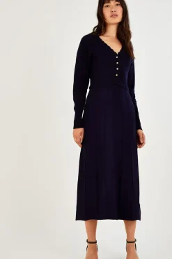 Knit Midi Dress with LENZING邃