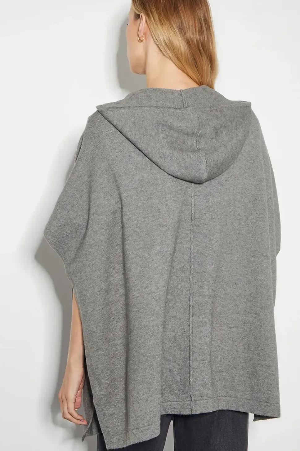 Knit Poncho Hoodie