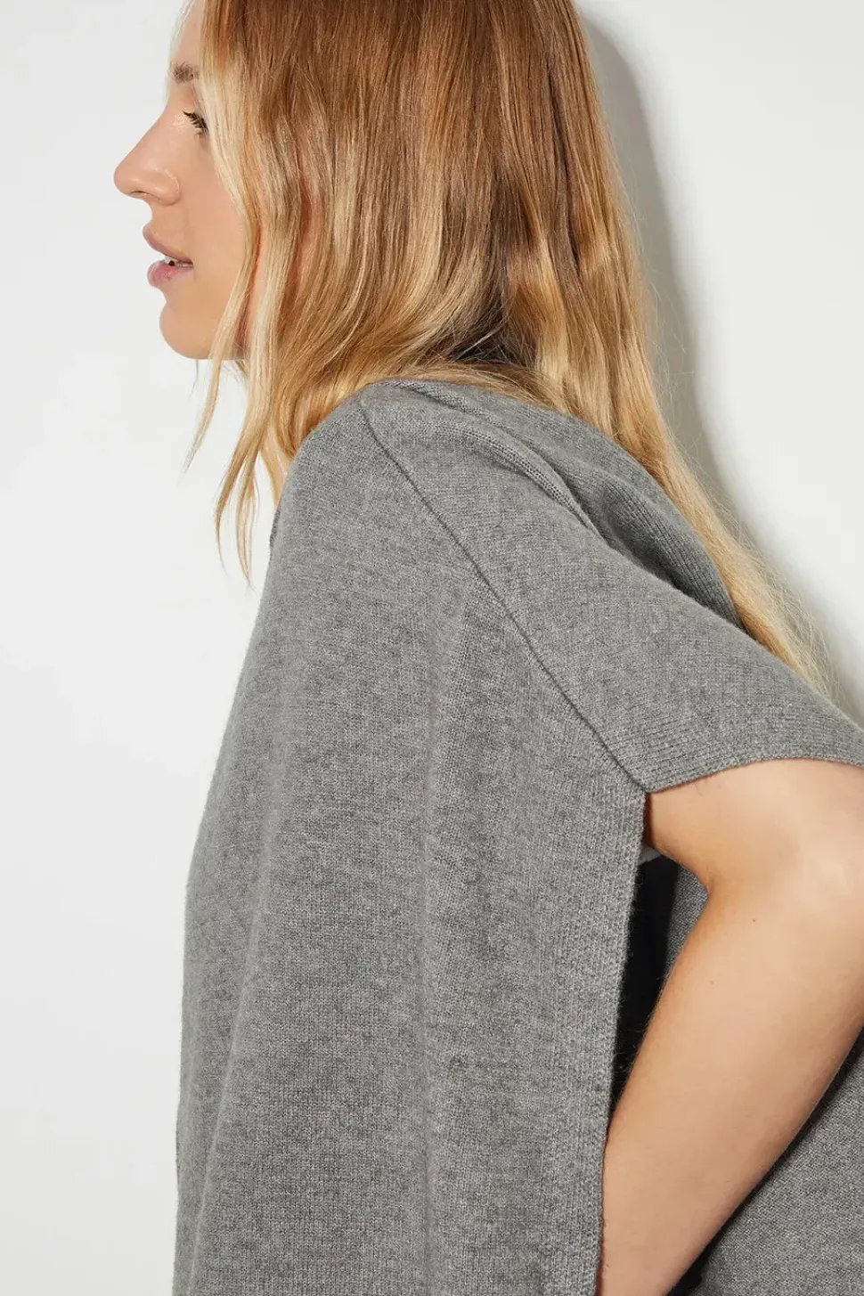 Knit Poncho Hoodie