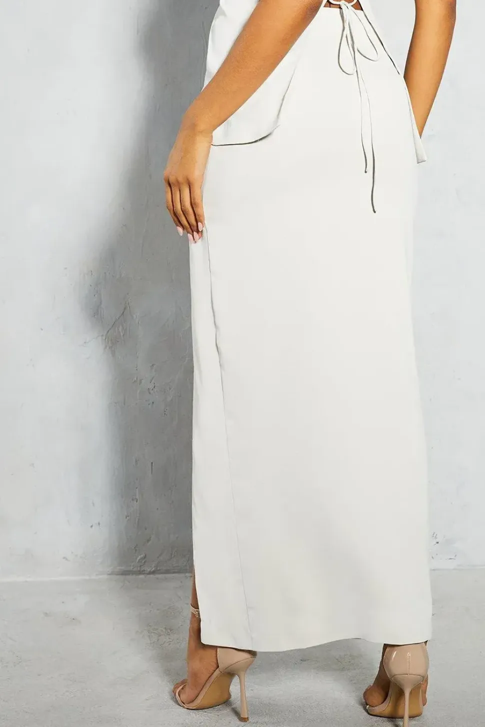 Knitted Asymmetric Maxi Beach Skirt