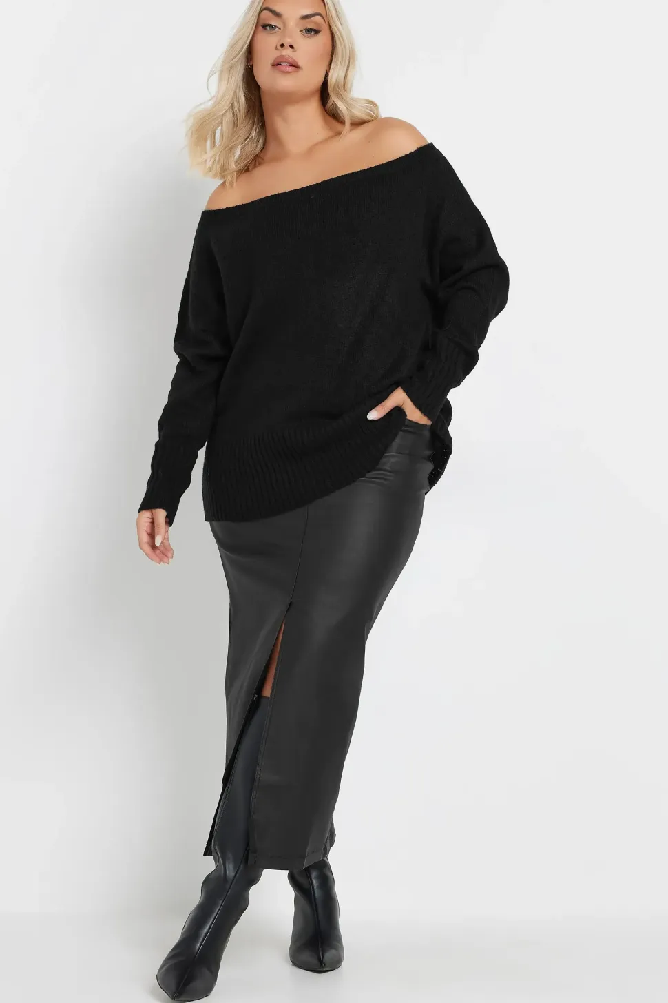 Knitted Bardot Jumper