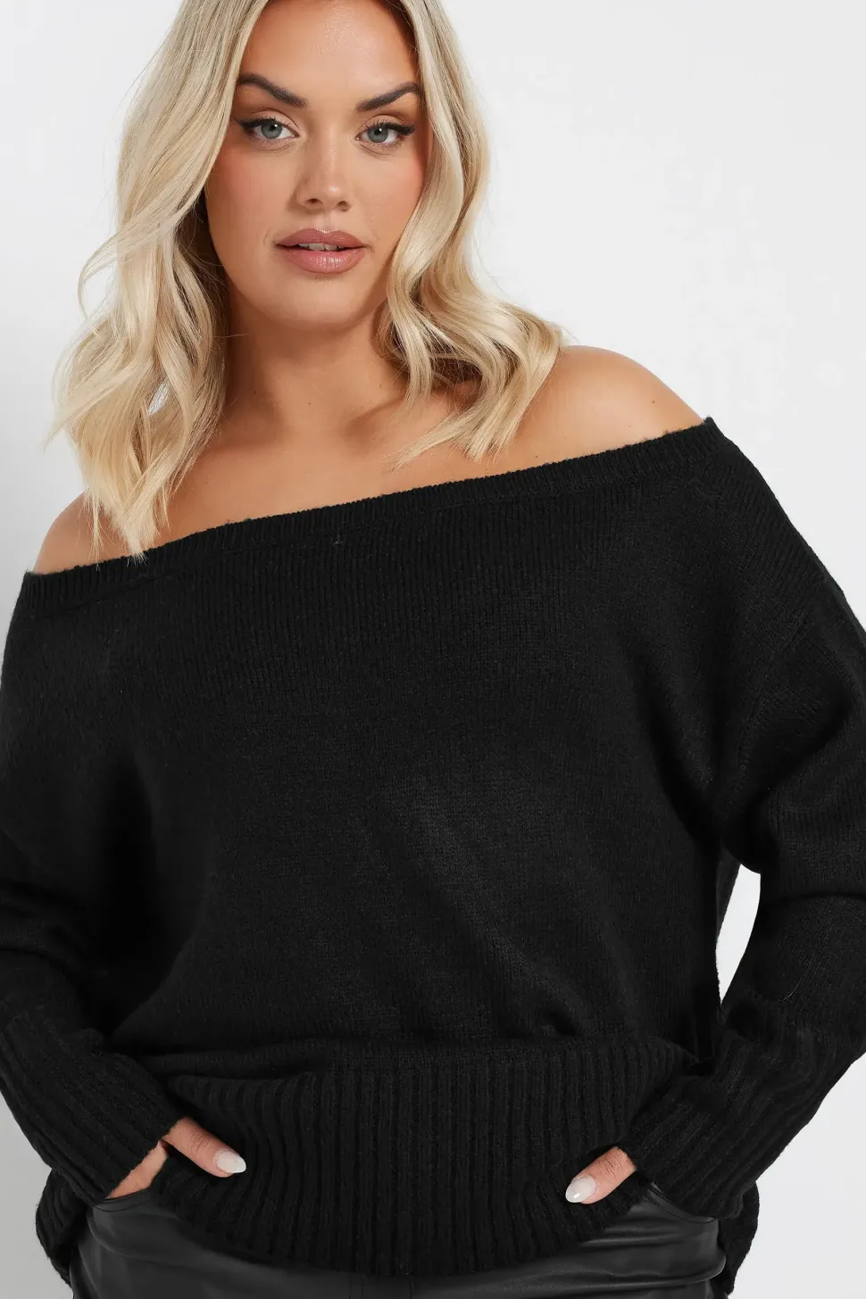 Knitted Bardot Jumper