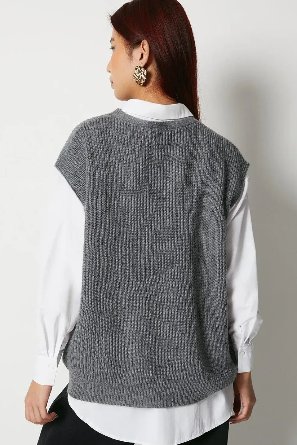 Knitted Button Through Waistcoat