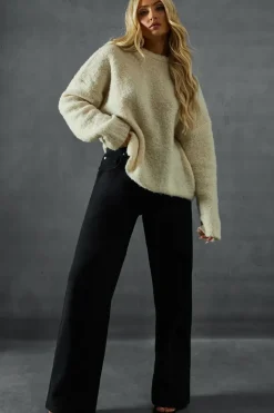 Knitted Crew Neck Oversized Jumper
