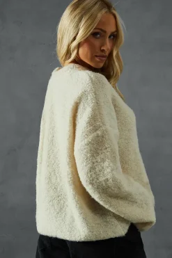 Knitted Crew Neck Oversized Jumper