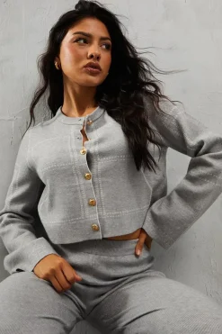 Knitted Rib Waistband Wide Leg Trouser