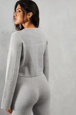 Knitted Rib Waistband Wide Leg Trouser