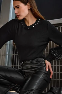 Knitted Stud Detail Jumper