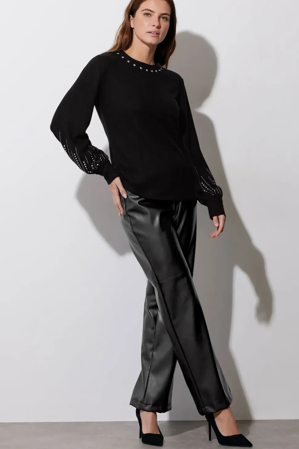 Knitted Stud Detail Jumper
