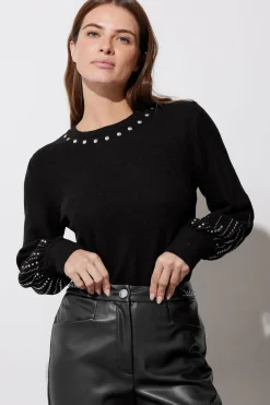 Knitted Stud Detail Jumper