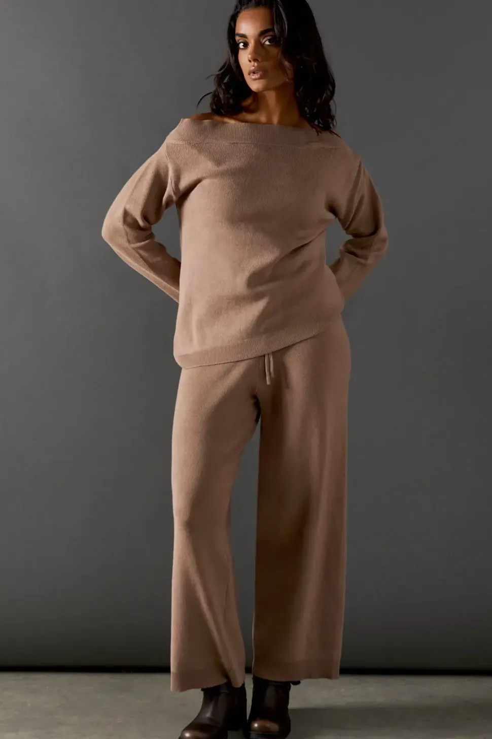 Knitted Tie Waist Trouser