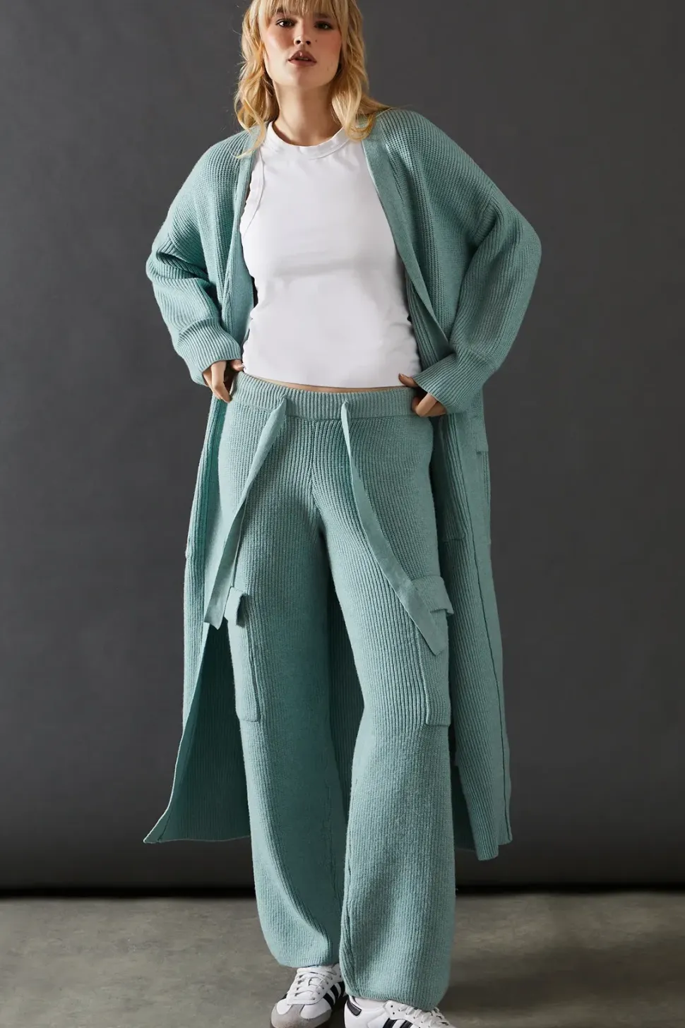 Knitted Tie Waist Trouser
