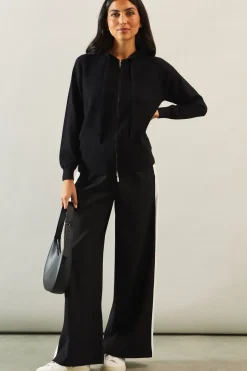 Knitted Zip Down Hoodie