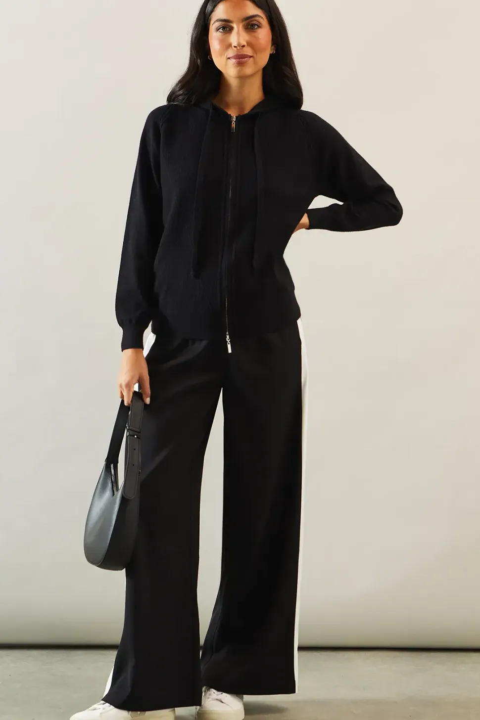Knitted Zip Down Hoodie