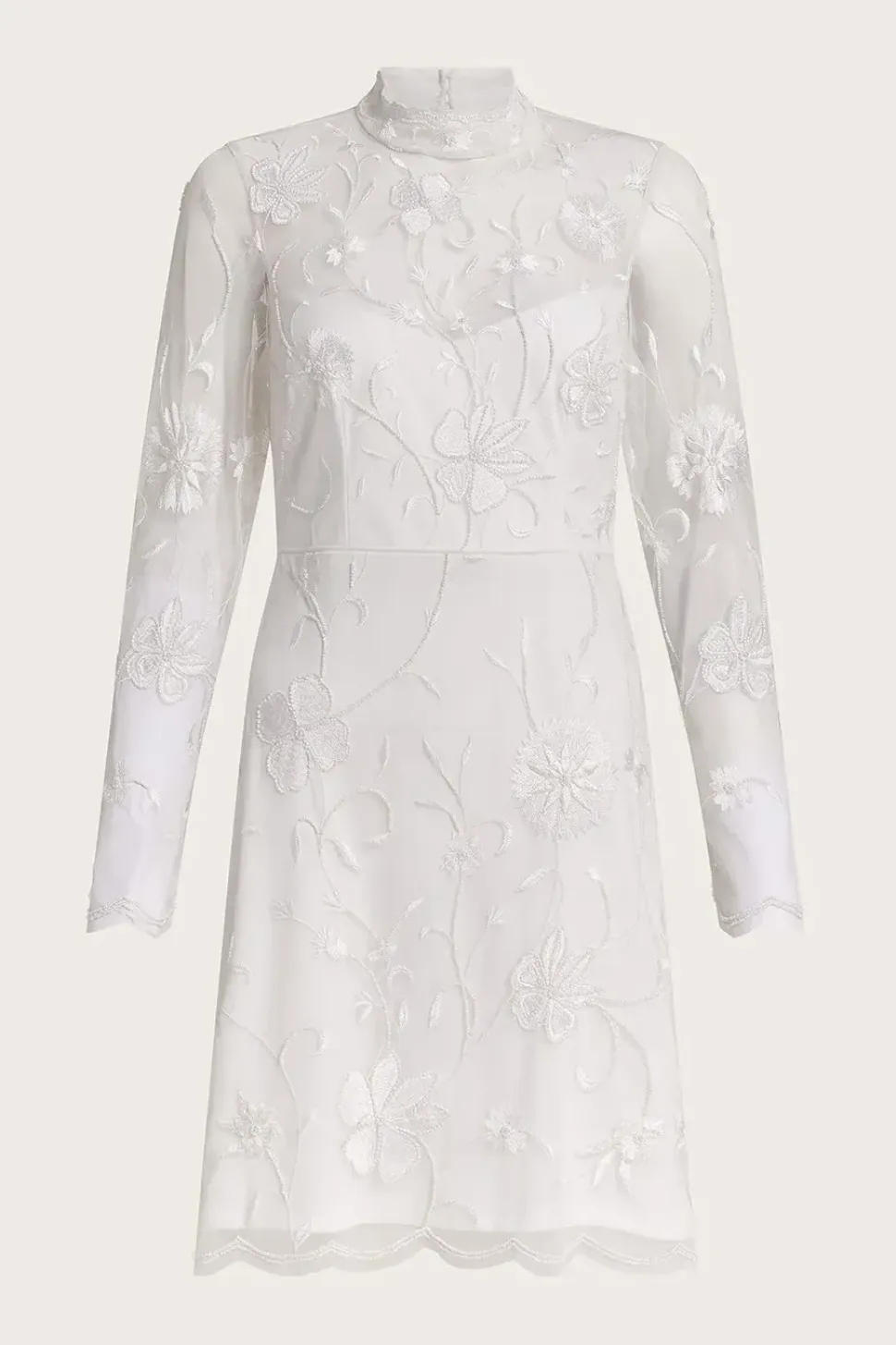 Krystyna Embroidered Short Bridal Dress
