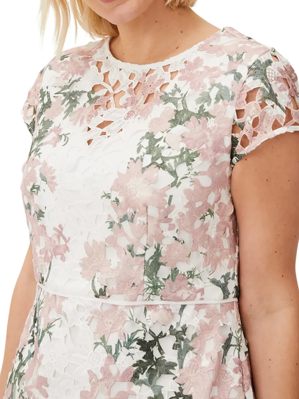 Kyra Lace Fitted Dress-Lace