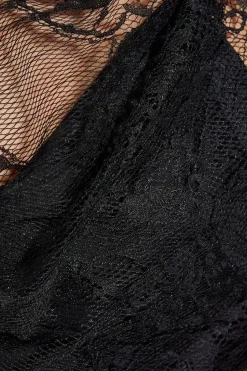 Lace Balloon Sleeve Corsage Blouse
