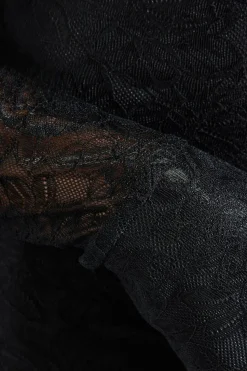 Lace Bardot Cuff Detail Straight Leg Jumpsuit