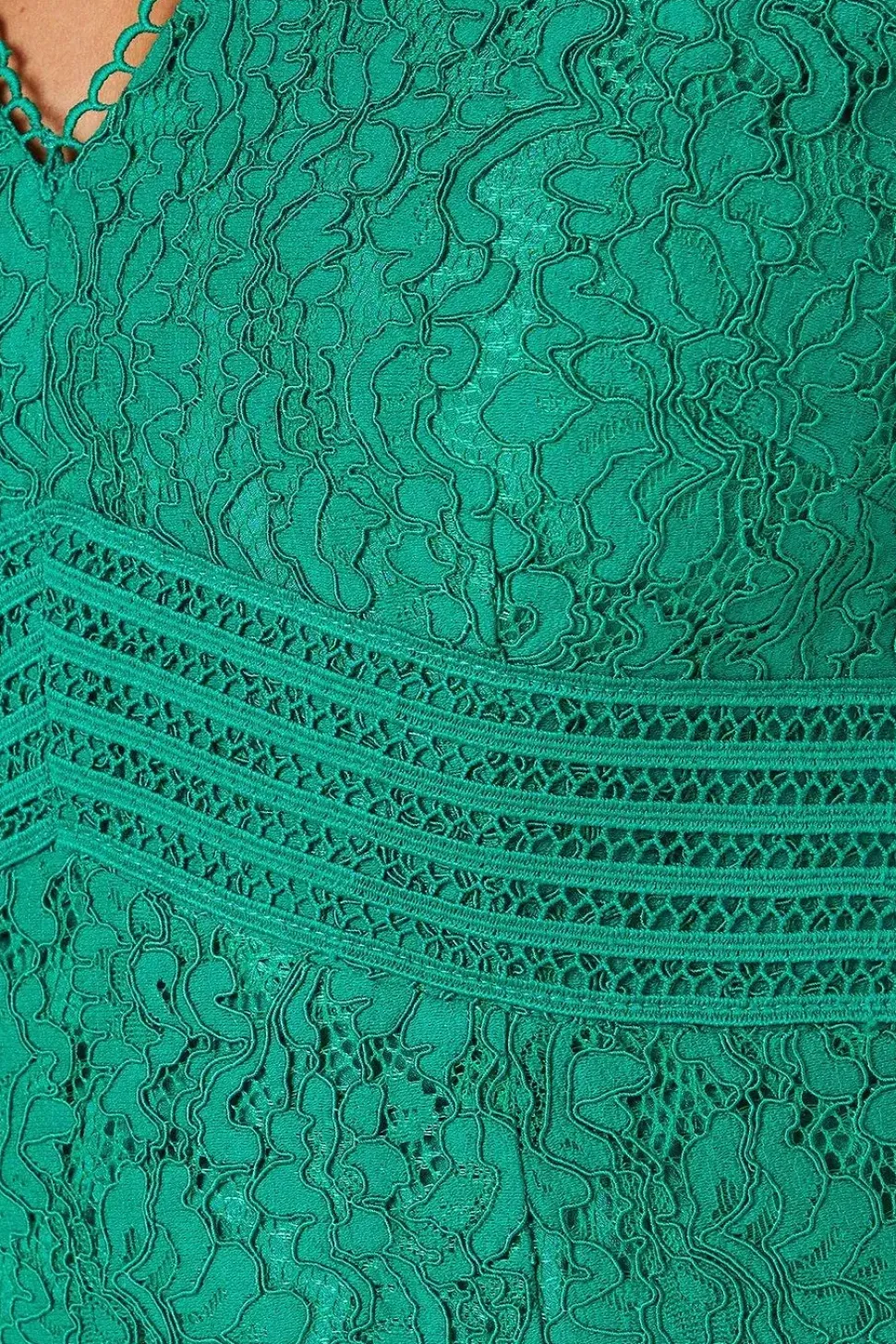 Lace Blouson Sleeve Midi Dress