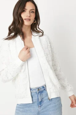 Lace Bomber Jacket