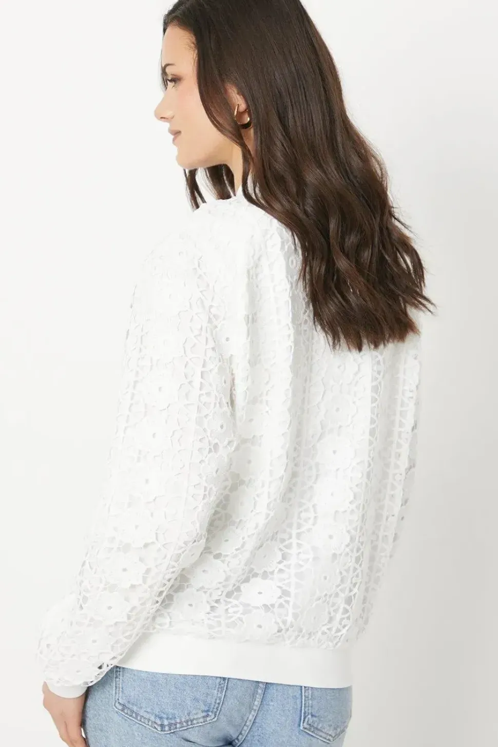 Lace Bomber Jacket
