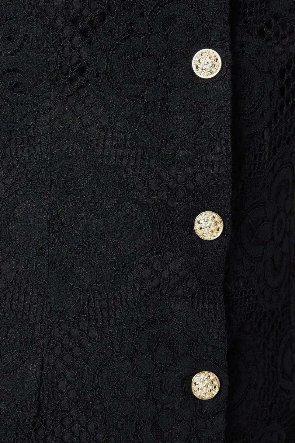 Lace Button Through Mini Dress