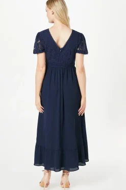 Lace Drop Hem Midaxi Dress